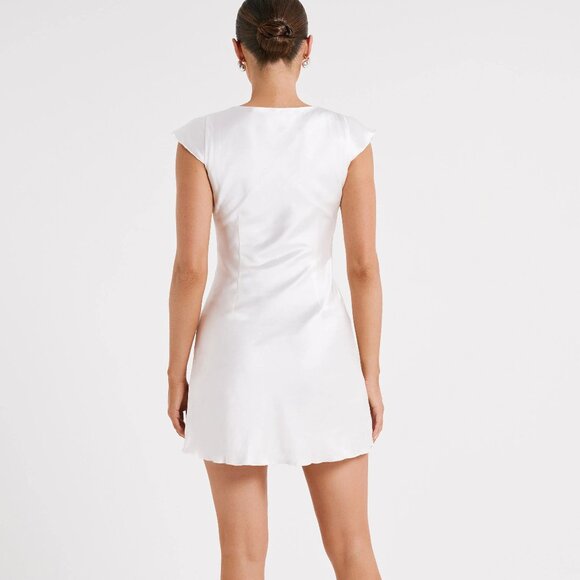 White Meshki Tessa Mini Dress (M) - Picture 3 of 5